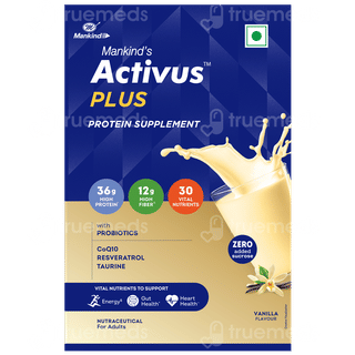 Activus Plus Vanilla Flavour Zero Added Sucrose Refill Powder 400Gm